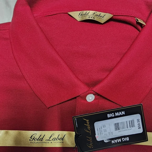 Roundtree & Yorke Gold Label Red Polo Shirt - Picture 2 of 3